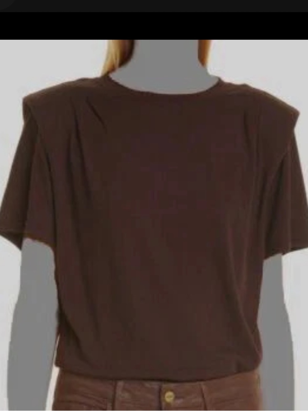 FRAME Ruched Puff Sleeve Tee Small - Picture 2 of 7